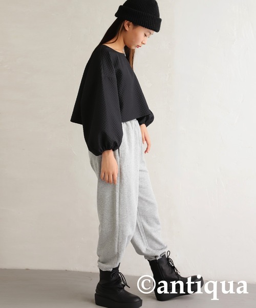 antiqua（アンティカ）の「ジャガードショートトップス（その他トップス・キッズ・ブラック/オフホワイト・140/150/130/160）」の16枚目の写真