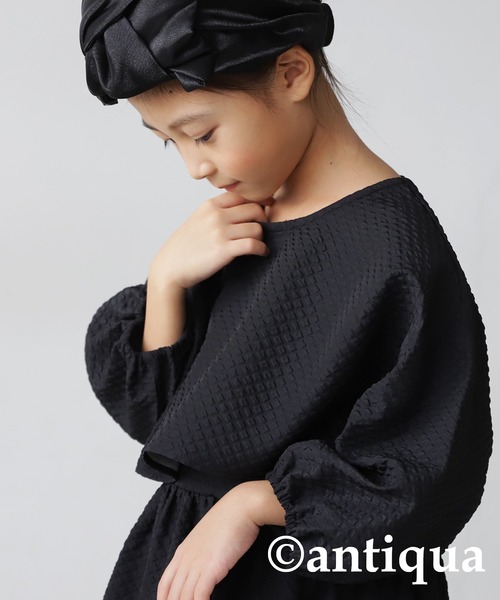 antiqua（アンティカ）の「ジャガードショートトップス（その他トップス・キッズ・ブラック/オフホワイト・140/150/130/160）」の10枚目の写真