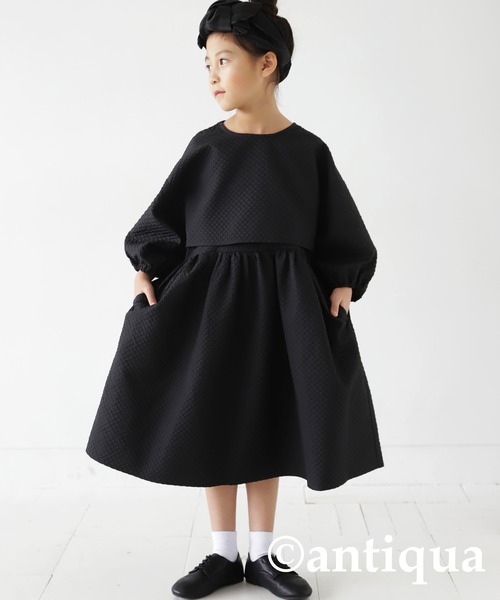 antiqua（アンティカ）の「ジャガードショートトップス（その他トップス・キッズ・ブラック/オフホワイト・140/150/130/160）」の11枚目の写真