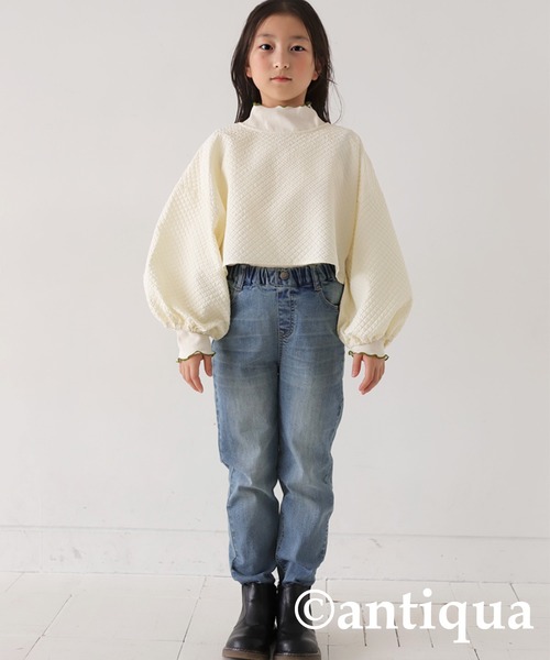 antiqua（アンティカ）の「ジャガードショートトップス（その他トップス・キッズ・ブラック/オフホワイト・140/150/130/160）」の19枚目の写真