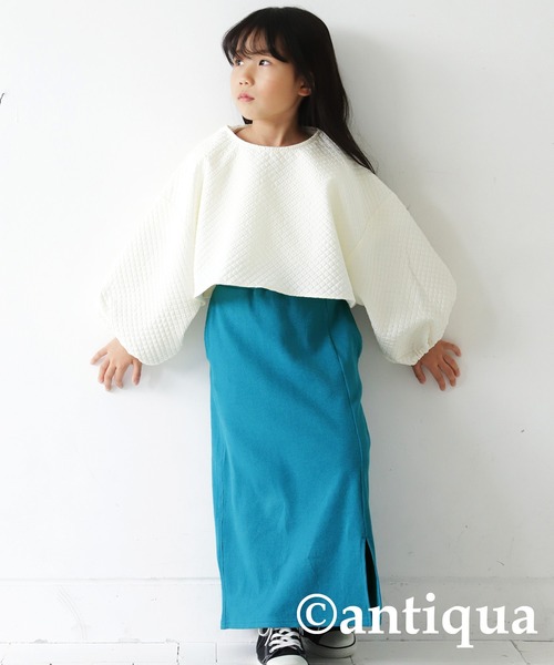 antiqua（アンティカ）の「ジャガードショートトップス（その他トップス・キッズ・ブラック/オフホワイト・140/150/130/160）」の9枚目の写真