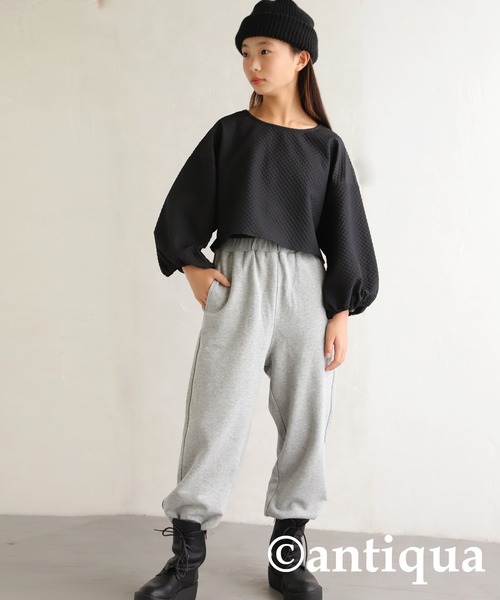 antiqua（アンティカ）の「ジャガードショートトップス（その他トップス・キッズ・ブラック/オフホワイト・140/150/130/160）」の14枚目の写真