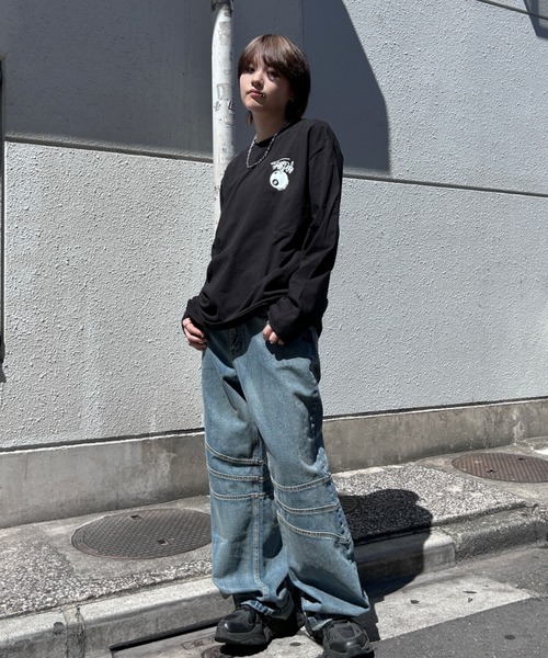 A‘gem 9（エージェムナイン）の「A'GEM/9 × .kom『FREEDEE/フリーディー』ビリヤードデザイン長袖Tシャツ/ロングスリーブカットソー（Tシャツ/カットソー・メンズ・ブラック/ホワイト・FREE）」の3枚目の写真