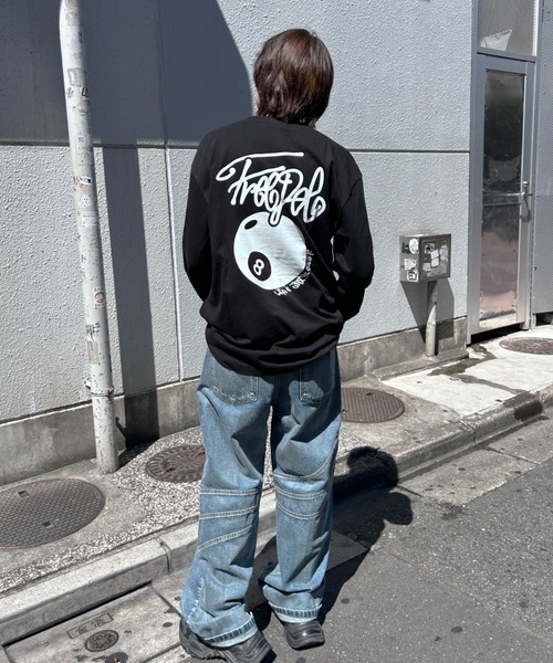A‘gem 9（エージェムナイン）の「A'GEM/9 × .kom『FREEDEE/フリーディー』ビリヤードデザイン長袖Tシャツ/ロングスリーブカットソー（Tシャツ/カットソー・メンズ・ブラック/ホワイト・FREE）」の4枚目の写真