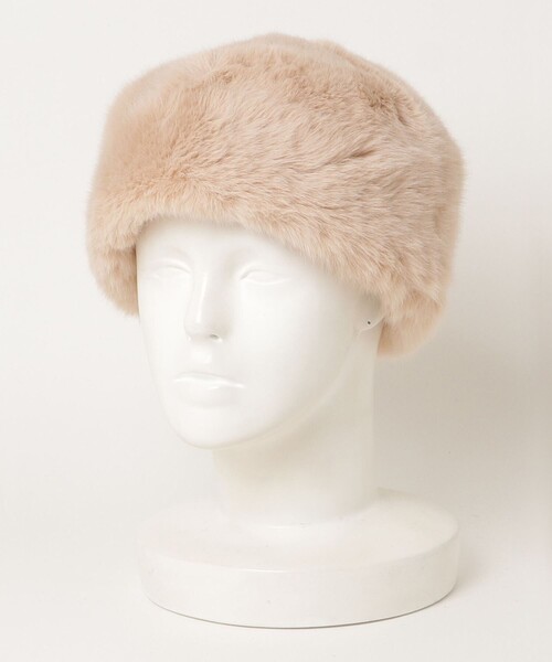 Casselini（キャセリーニ）の「【CASSELINI/キャセリーニ】ファーロシア帽（ハット・レディース・ブラック/ベージュ・FREE）」の4枚目の写真