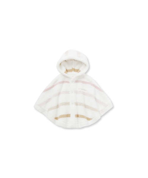 gelato pique(ジェラートピケ)の「【BABY】パウダーマルチボーダーポンチョ(ベビーパジャマ/スリーパー・キッズ・ブルー/ピンク・70/80)」の6枚目の写真