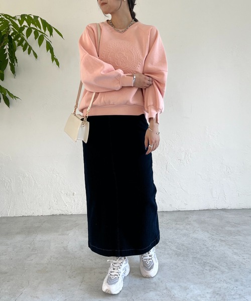 un dix cors（アンディコール）の「ストレッチナロー裏起毛スカート（スカート・レディース・ネイビー/ブルー・FREE）」の14枚目の写真