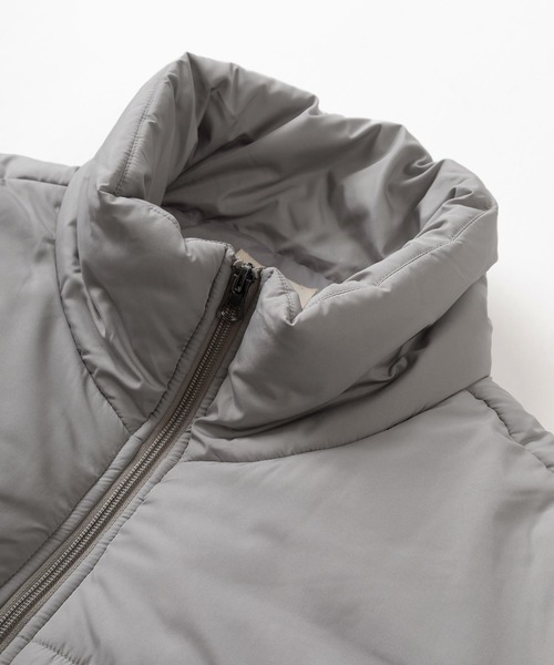 make a ray!（メイク ア レイ！）の「ワイドシルエット スタンドカラーデザイン 中綿パファージャケット/ミリタリージャケット（ブルゾン・メンズ・ブラック/カーキ/アイボリー/グレー・M/L/XL）」の6枚目の写真