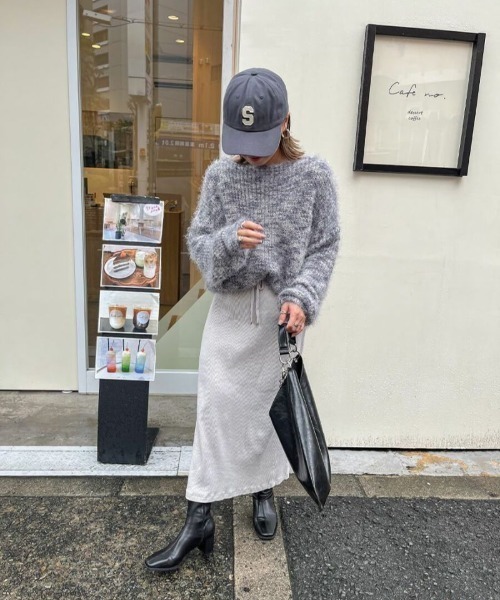 ISOOK(アイスー)の「Shaggy mixed knit / シャギーミックスニット(yui select)(ニット/セーター・レディース・グレー・FREE)」の5枚目の写真
