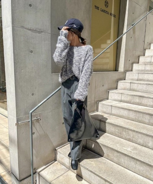 ISOOK（アイスー）の「Shaggy mixed knit / シャギーミックスニット