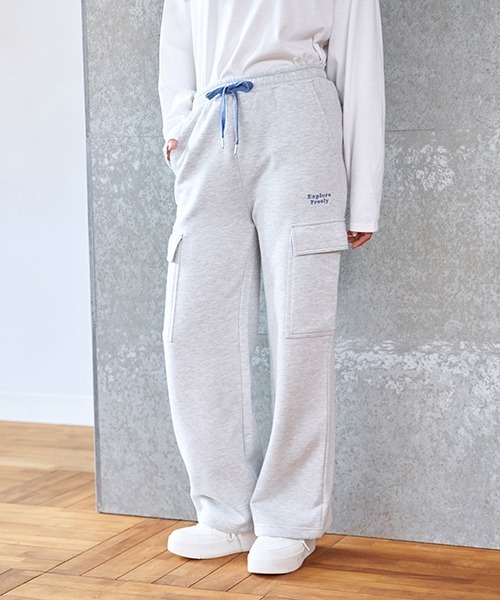 LOVETOXIC(ラブトキシック)の「【LTXC】【裏起毛】スウェットカーゴパンツ(その他パンツ・キッズ・トップグレー/ブラック/オフホワイト・M/L/S/LL)」の3枚目の写真