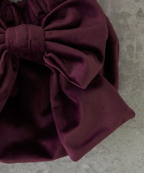 EFOLE（エフォル）の「ベロア リボン フリル ハンドル バッグ オケージョン/結婚式（トートバッグ・レディース・グリーン/ワイン・FREE）」の10枚目の写真