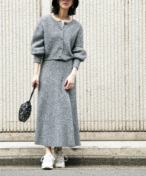 FREE'S MART(フリーズマート)の「◆<セットアップ対応>前後2WAYヘアリーニット(ニット/セーター・レディース・ベージュ/ピンク/グレー・FREE)」の4枚目の写真