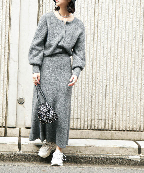 FREE'S MART(フリーズマート)の「◆<セットアップ対応>前後2WAYヘアリーニット(ニット/セーター・レディース・ベージュ/ピンク/グレー・FREE)」の7枚目の写真