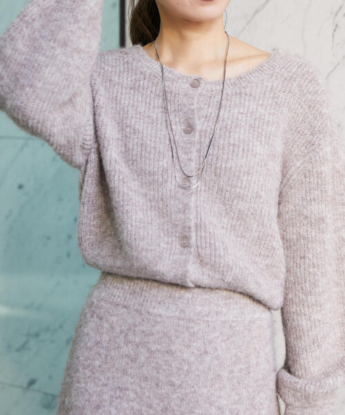 FREE'S MART(フリーズマート)の「◆<セットアップ対応>前後2WAYヘアリーニット(ニット/セーター・レディース・ベージュ/ピンク/グレー・FREE)」の12枚目の写真