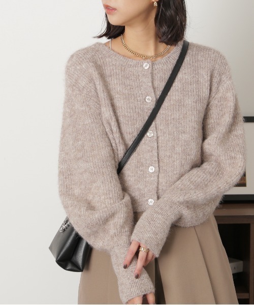 FREE'S MART(フリーズマート)の「◆<セットアップ対応>前後2WAYヘアリーニット(ニット/セーター・レディース・ベージュ/ピンク/グレー・FREE)」の1枚目の写真