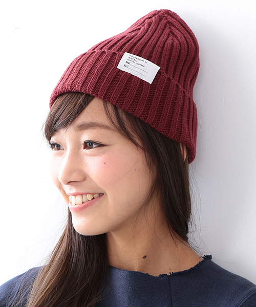 Ray BEAMS（レイビームス）の「RACAL / ニット CAP（ニットキャップ/ビーニー・レディース・オフホワイト/グレー/ブラック/ワイン/ネイビー・ONE SIZE）」の5枚目の写真
