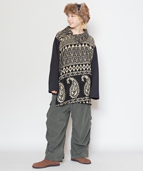 チャイハネ（チャイハネ）の「【チャイハネ】タビーテMEN'S変形トップス（その他トップス・メンズ・ブルー/ベージュ/ブラック・FREE）」の6枚目の写真