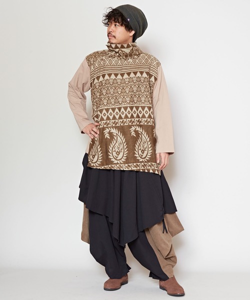 チャイハネ（チャイハネ）の「【チャイハネ】タビーテMEN'S変形トップス（その他トップス・メンズ・ブルー/ベージュ/ブラック・FREE）」の14枚目の写真