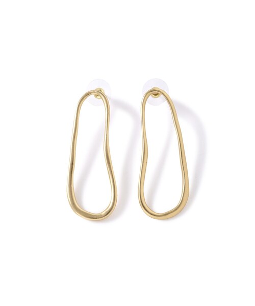 JILL STUART（ジルスチュアート）の「オーバルピアス（ピアス（両耳用）・レディース・ゴールド・ﾌﾘ-）」の2枚目の写真