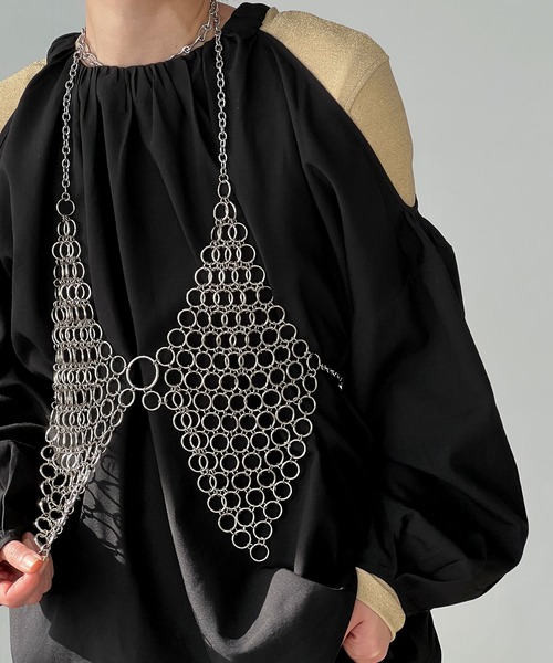 chuclla（チュクラ）の「メタリックリング キャミソール chw24s009（キャミソール・レディース・シルバー・FREE）」の11枚目の写真