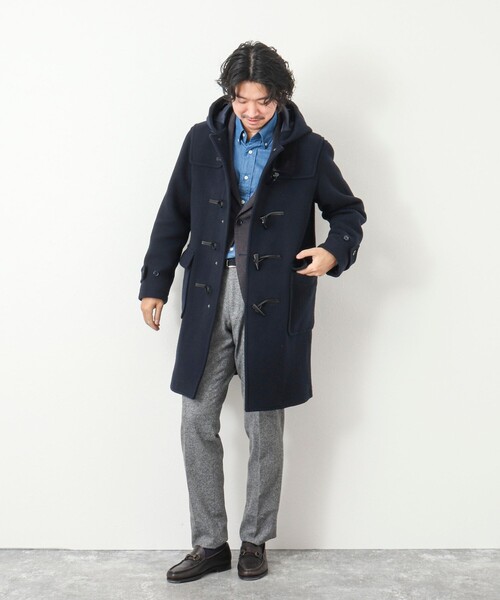 NOLLEY'S goodman（ノーリーズグッドマン）の「《ビジカジ対応》Super100 メルトンダッフルコート（ダッフルコート・メンズ・ブラック/ダークネイビー/ベージュ・L/M/S/XL）」の21枚目の写真