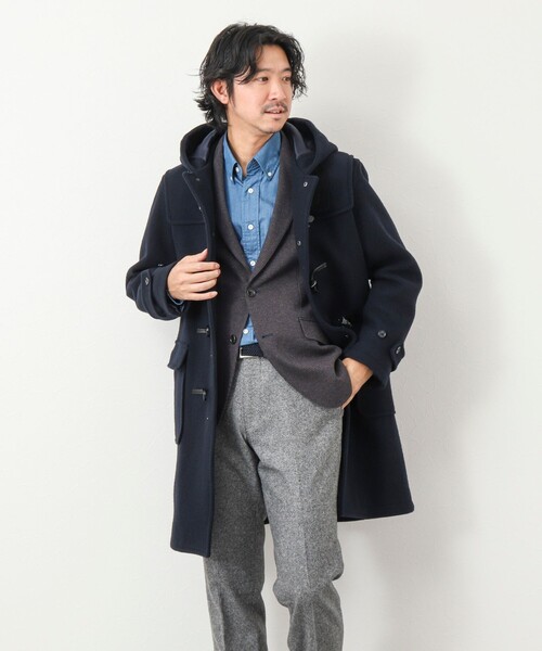 NOLLEY'S goodman（ノーリーズグッドマン）の「《ビジカジ対応》Super100 メルトンダッフルコート（ダッフルコート・メンズ・ブラック/ダークネイビー/ベージュ・L/M/S/XL）」の5枚目の写真