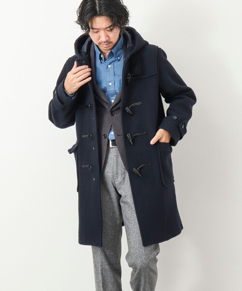 NOLLEY'S goodman（ノーリーズグッドマン）の「《ビジカジ対応》Super100 メルトンダッフルコート（ダッフルコート・メンズ・ブラック/ダークネイビー/ベージュ・L/M/S/XL）」の7枚目の写真