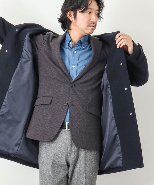 NOLLEY'S goodman（ノーリーズグッドマン）の「《ビジカジ対応》Super100 メルトンダッフルコート（ダッフルコート・メンズ・ブラック/ダークネイビー/ベージュ・L/M/S/XL）」の9枚目の写真