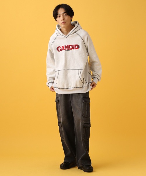 PBLIM（ページボーイリム）の「PBLIM/ホツレロゴフーディー（パーカー・レディース・ブラック/グレー・FREE）」の4枚目の写真