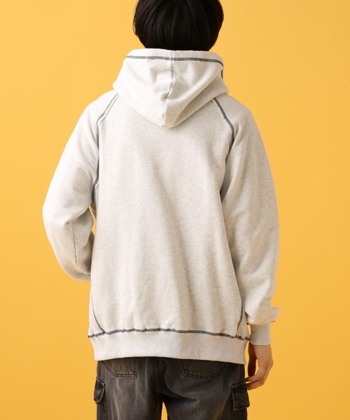 PBLIM（ページボーイリム）の「PBLIM/ホツレロゴフーディー（パーカー・レディース・ブラック/グレー・FREE）」の3枚目の写真