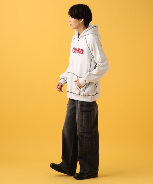 PBLIM（ページボーイリム）の「PBLIM/ホツレロゴフーディー（パーカー・レディース・ブラック/グレー・FREE）」の5枚目の写真