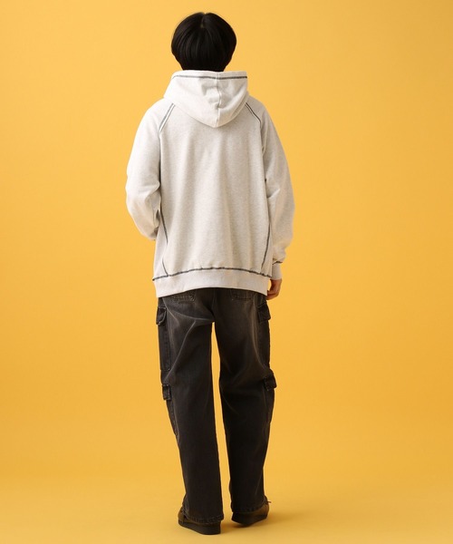 PBLIM（ページボーイリム）の「PBLIM/ホツレロゴフーディー（パーカー・レディース・ブラック/グレー・FREE）」の6枚目の写真