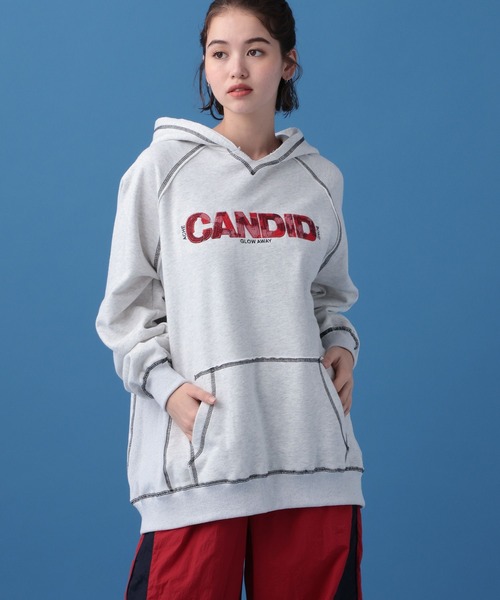 PBLIM（ページボーイリム）の「PBLIM/ホツレロゴフーディー（パーカー・レディース・ブラック/グレー・FREE）」の7枚目の写真