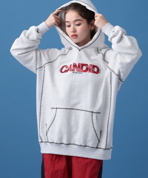 PBLIM（ページボーイリム）の「PBLIM/ホツレロゴフーディー（パーカー・レディース・ブラック/グレー・FREE）」の8枚目の写真