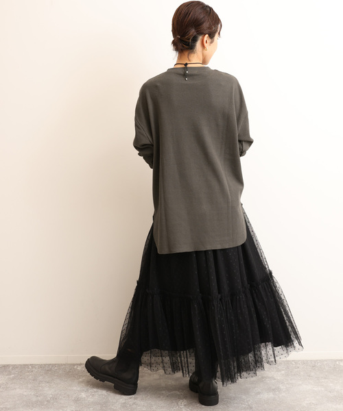 JOURNAL STANDARD relume(ジャーナルスタンダード レリューム)の「《追加8》TCワッフルオーバーサイズロングスリーブTシャツ(Tシャツ/カットソー・レディース・オートミール/モスグリーン/ダークブルー/ホワイト系その他/ブラウン/チャコールグレー・FREE)」の16枚目の写真