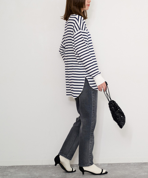 JOURNAL STANDARD relume(ジャーナルスタンダード レリューム)の「《追加8》TCワッフルオーバーサイズロングスリーブTシャツ(Tシャツ/カットソー・レディース・オートミール/モスグリーン/ダークブルー/ホワイト系その他/ブラウン/チャコールグレー・FREE)」の22枚目の写真