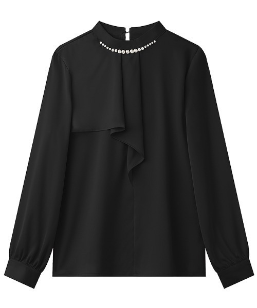 COCOMOMO(ココモモ)の「バール付きラッフルフリルブラウス(シャツ/ブラウス・レディース・ブルー/ベージュ/ワイン/ピンク/マスタード/ブラック/ホワイト・FREE)」の20枚目の写真
