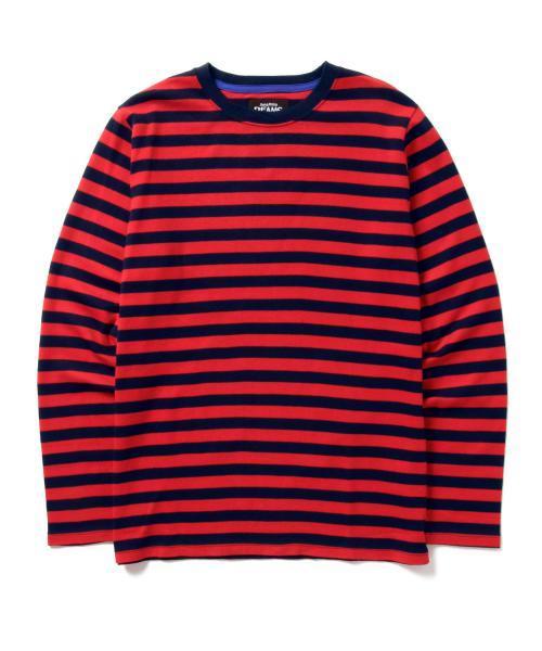 BEAMS（ビームス）の「BEAMS / スムース ボ-ダー クルーネック TEE（Tシャツ/カットソー・メンズ・ホワイト/レッド/ネイビー・X-LARGE/SMALL/LARGE/MEDIUM）」の11枚目の写真