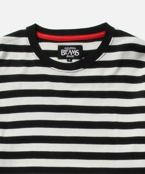 BEAMS（ビームス）の「BEAMS / スムース ボ-ダー クルーネック TEE（Tシャツ/カットソー・メンズ・ホワイト/レッド/ネイビー・X-LARGE/SMALL/LARGE/MEDIUM）」の13枚目の写真