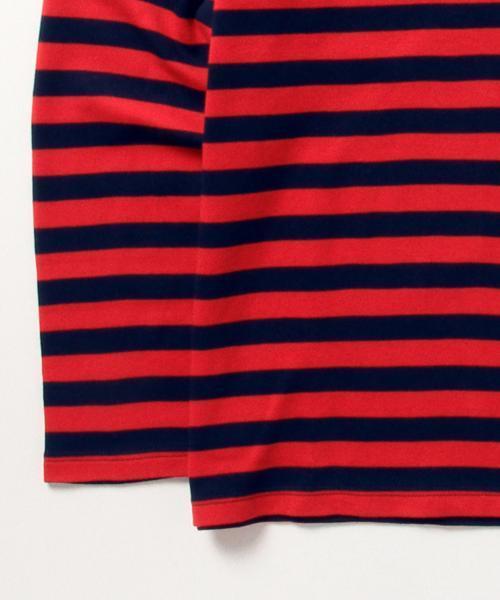 BEAMS（ビームス）の「BEAMS / スムース ボ-ダー クルーネック TEE（Tシャツ/カットソー・メンズ・ホワイト/レッド/ネイビー・X-LARGE/SMALL/LARGE/MEDIUM）」の19枚目の写真