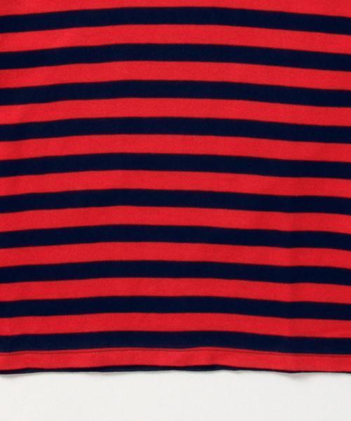 BEAMS（ビームス）の「BEAMS / スムース ボ-ダー クルーネック TEE（Tシャツ/カットソー・メンズ・ホワイト/レッド/ネイビー・X-LARGE/SMALL/LARGE/MEDIUM）」の20枚目の写真