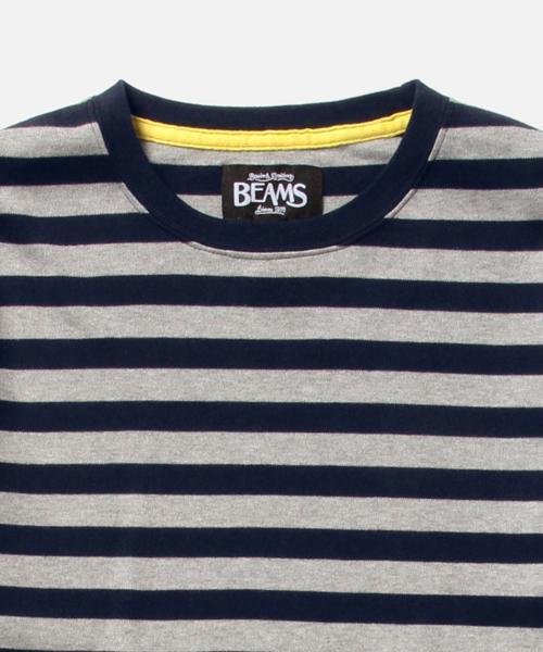 BEAMS（ビームス）の「BEAMS / スムース ボ-ダー クルーネック TEE（Tシャツ/カットソー・メンズ・ホワイト/レッド/ネイビー・X-LARGE/SMALL/LARGE/MEDIUM）」の6枚目の写真