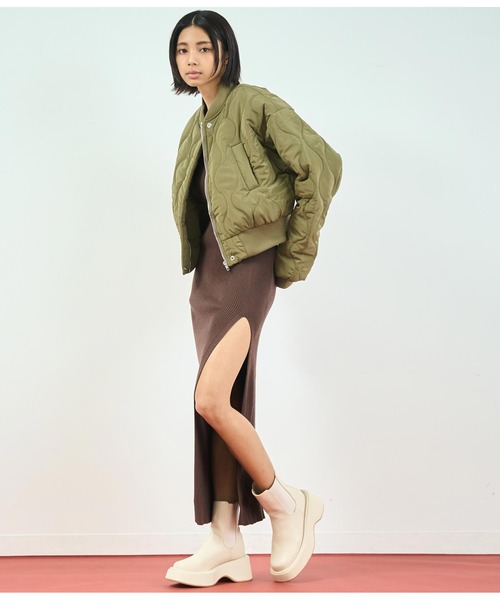 ANAP(アナップ)の「サイドゴア厚底ブーツ(ブーツ・レディース・アイボリー/ブラック・L/S/M)」の11枚目の写真