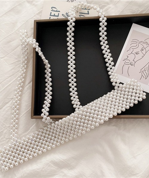 LYEON（リヨン）の「パールビスチェ/パールサスペンダー/パールハーネス（サスペンダー・レディース・ホワイト・SMALL/LARGE）」の3枚目の写真