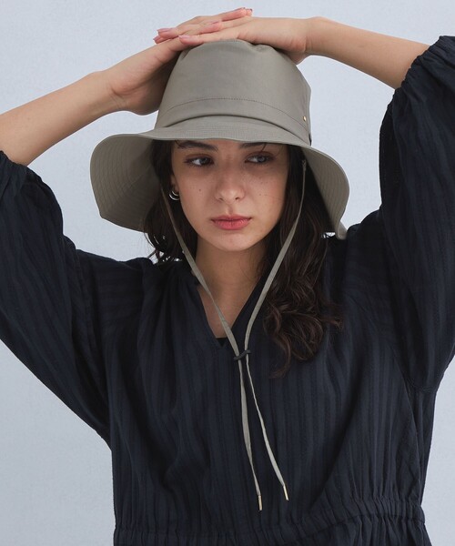 green label relaxing（グリーンレーベルリラクシング）の「ワイドブリム ハット / 帽子 / つば広ハット - UVケア・ハンドウォッシュ -（ハット・レディース・ナチュラル/ブラック/オリーブ/モカ・FREE）」の7枚目の写真