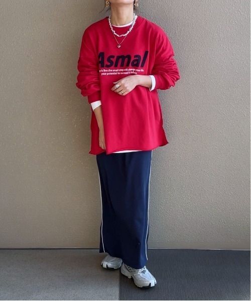 feepur by saya（フェピュールバイサヤ）の「Asmalロゴスウェット（スウェット・レディース・オレンジ/オートミール/レッド/オフホワイト・MEDIUM）」の16枚目の写真