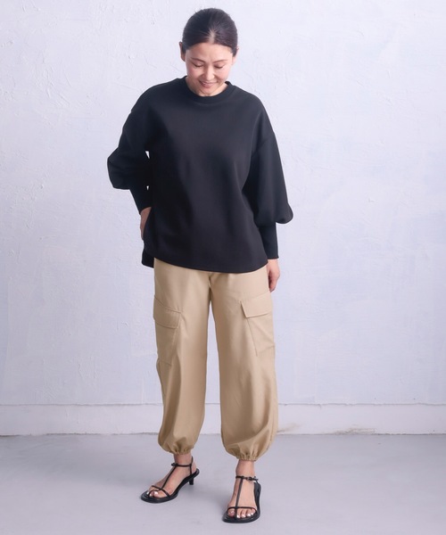 COCO WALK（ココウォーク）の「COCOWALK:C+H :Puff sleeve Punch Sweat/パフスリーブ ポンチスウェット（スウェット・レディース・ブラック/グレー・FREE）」の11枚目の写真