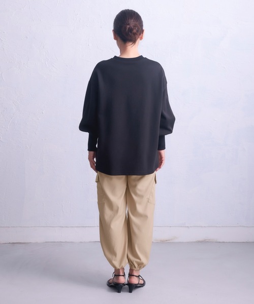 COCO WALK（ココウォーク）の「COCOWALK:C+H :Puff sleeve Punch Sweat/パフスリーブ ポンチスウェット（スウェット・レディース・ブラック/グレー・FREE）」の9枚目の写真