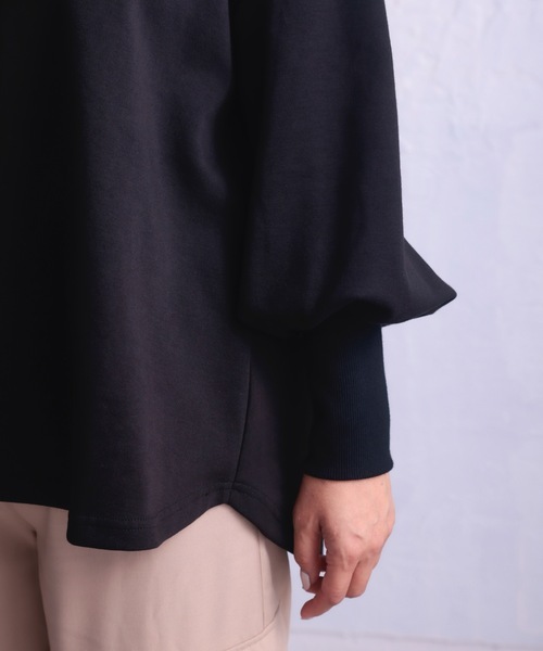 COCO WALK（ココウォーク）の「COCOWALK:C+H :Puff sleeve Punch Sweat/パフスリーブ ポンチスウェット（スウェット・レディース・ブラック/グレー・FREE）」の12枚目の写真